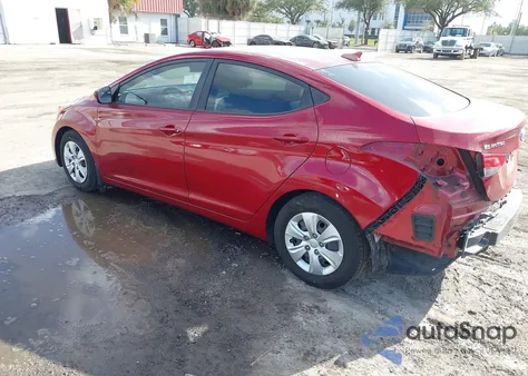 2016 Hyundai Elantra Se from USA, damaged, VIN 5NPDH4AE1GH721100